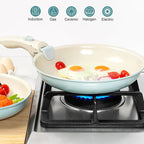 Elegant 3-Piece Non-Stick Cookware Set – Baby Blue & Sage Green WHIMSICAL HOME OF CREATIONS
