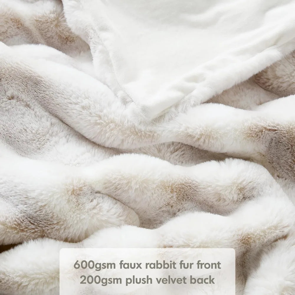 Frost Fox Fluffy Throw Blanket - Soft Faux Fur