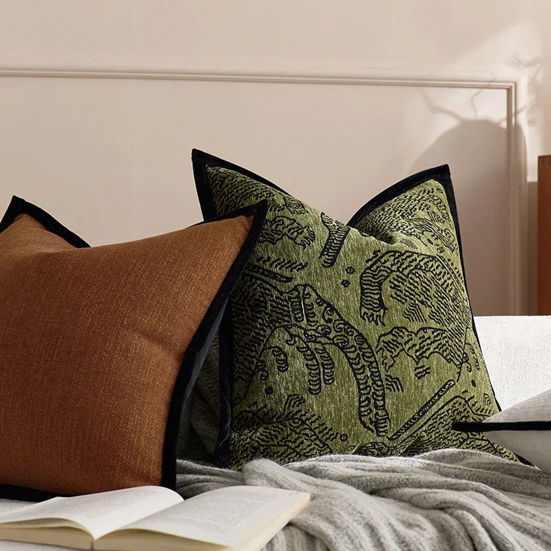 French Vintage Shell Chenille Pillow Covers – Timeless Elegance