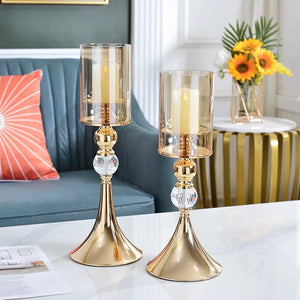 Luxury Tinted Glass Candle Holders – Elegant & Timeless Design