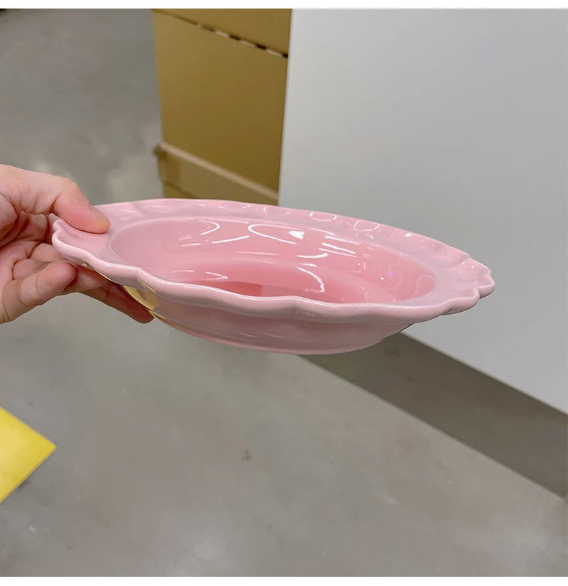 French Retro Glossy Enamel Floral Dinnerware – Timeless Summer Elegance WHIMSICAL HOME OF CREATIONS