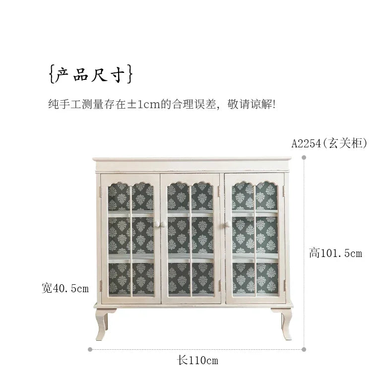 French Distressed Glass Cabinet – A Fusion of Charm & Sophistication