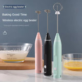 3-Speed USB Electric Milk Frother & Egg Beater – Dual Head | Mint Green, Pink, Black