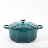 7-Piece High-Grade Cast Iron Non-Stick Cookware Set – French Retro Elegance