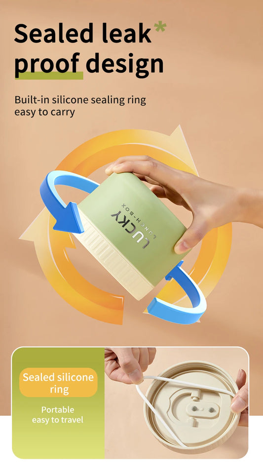 Portable Thermal 304 Stainless Steel Food Containers – Stackable & long term Insulated Microwave Safe
