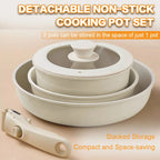 Premium Non-Toxic Porcelain coated Cookware Set — 6 Pieces WHIMSICAL HOME OF CREATIONS