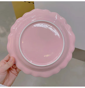 French Retro Glossy Enamel Floral Dinnerware – Timeless Summer Elegance