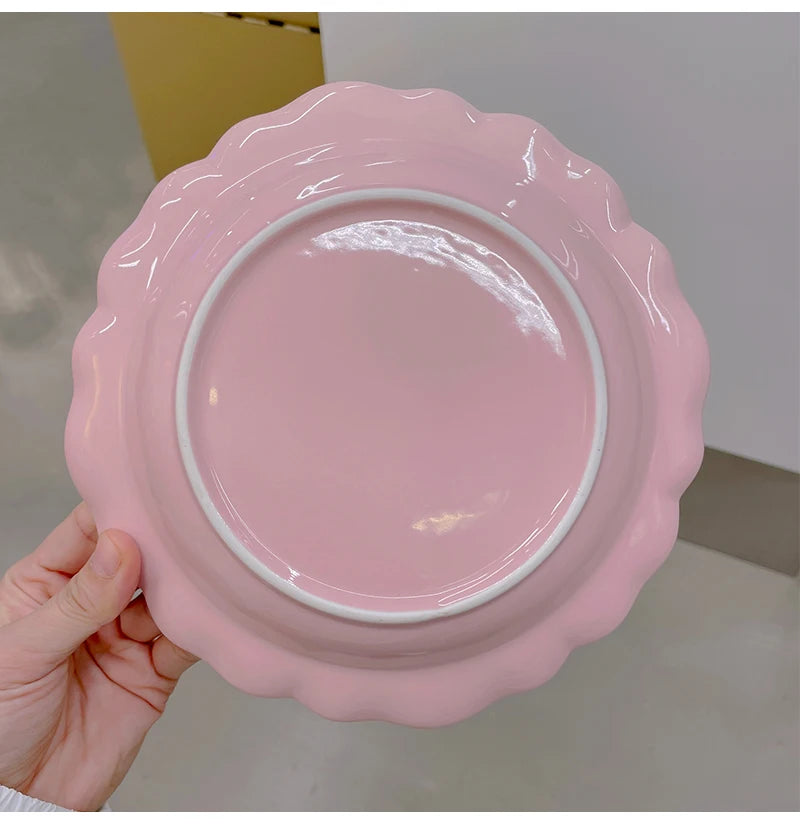 French Retro Glossy Enamel Floral Dinnerware – Timeless Summer Elegance