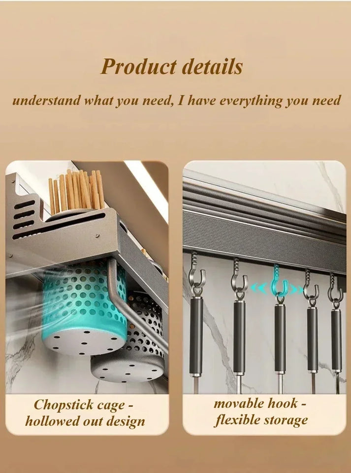 Wall Mounted Metal Dishware Storage Organizer Racks