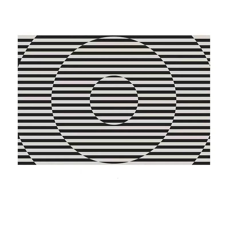 French Retro Art Deco Minimalist Plush Area Rug