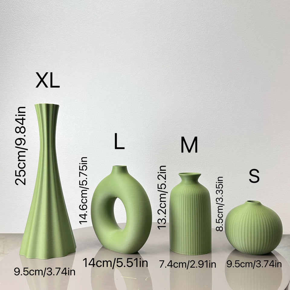 Bohemian Arts 4-Piece Vase Set – Colorful & Creative Home Accent