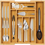 Adjustable Bamboo Cutlery Drawer Organiser – Smart & Stylish Storage