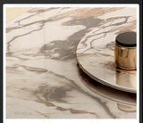 Luxury Round Marble Dining Table with Gold Frame 6-10 people