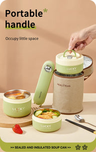 Portable Thermal 304 Stainless Steel Food Containers – Stackable & long term Insulated Microwave Safe
