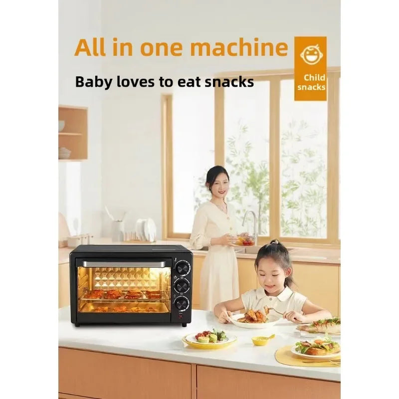 21–30L Multifunction Electric Oven & Grill – Large Capacity, Black