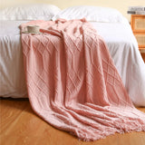 Bohemian/ Country Knitted Weave Blanket Throw –in various colors and sizes