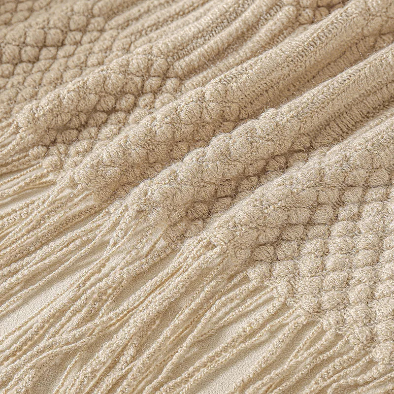 Bohemian/ Country Knitted Weave Blanket Throw –in various colors and sizes