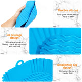 Say goodbye to sticky-burnt food. Silicone Reusable Air Fryer Tray Moulds