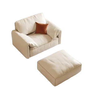 Crafted in genuine Nappa calf leather with a sleek ivory White finish for timeless elegance, a recliner that blends luxury materials with modern comfort