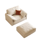 Crafted in genuine Nappa calf leather with a sleek ivory White finish for timeless elegance, a recliner that blends luxury materials with modern comfort