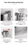 10L Chef Stainless Steel Electric Mixer – 1500W High Power with 6L Bowl & Splash-Proof Cover