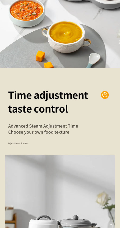 Multi-Functional Baby Food Maker – Steamer, Puree Blender & Milk Warmer with Temperature Display