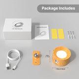 Wooden LED Wall Sconce, 360° Rotatable Dimmable Magnetic Touch Control Rechargeable Battery Operated