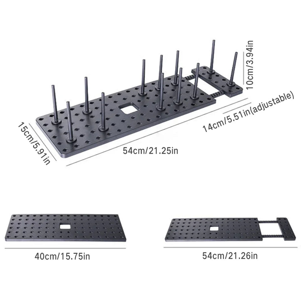 Adjustable Telescopic Dish Drying Rack Pegboard