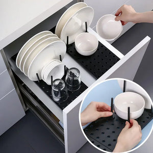 Adjustable Telescopic Dish Drying Rack Pegboard