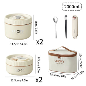 Portable Thermal 304 Stainless Steel Food Containers – Stackable & long term Insulated Microwave Safe