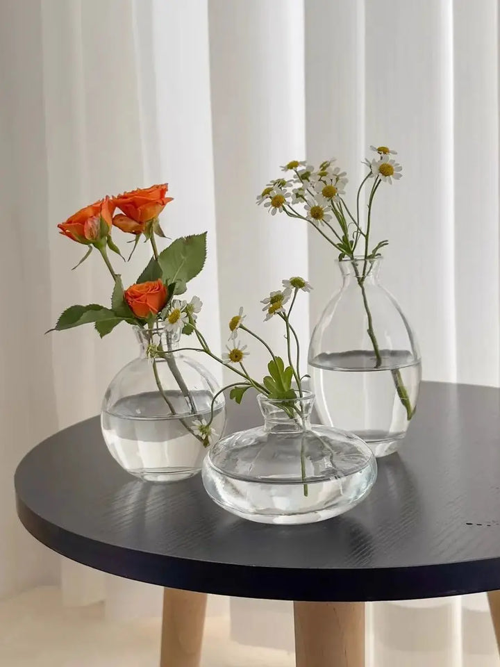 Modern Retro 3-Piece Mini Vase Set – Stunning Tabletop Decoration
