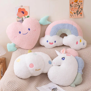 Kids Cute Colorful Unicorn Cushion Pumpkin Decoration Throw Pillow