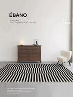 French Retro Art Deco Minimalist Plush Area Rug – Soft, Timeless & Machine-Washable WHIMSICAL HOME OF CREATIONS