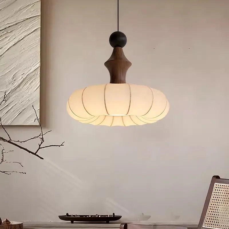 Retro Vintage Wooden Pendant Light with LED Bulbs