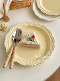 French Style Gentle Cream Ceramic Dessert Dishes