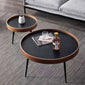 Wooden Modern Round Luxury Center Table Furniture with Mini End Table