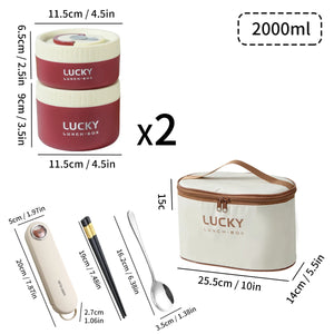 Portable Thermal 304 Stainless Steel Food Containers – Stackable & long term Insulated Microwave Safe