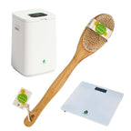 Bathroom Essential Set – Towel Warmer, Digital Scale & Bamboo Body Brush | Spa-Like Comfort & Wellness