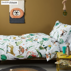 100% Cotton Jungle Print Quilt Cover Set – Single Size
