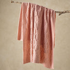 NNEDSZ Bianca Johnson Knitted Throw Rug 130 x 160 cm Blush-0