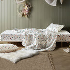 Dino Mania Green Cotton Sheet Set – Kids King Single Dinosaur Bedding by Happy Kids