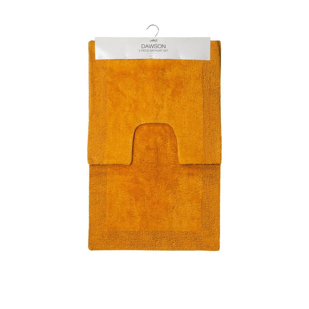 Luxury Mustard  Axel 2-Piece Cotton Bath Mat Set – 2200GSM Soft & Spa-Inspired