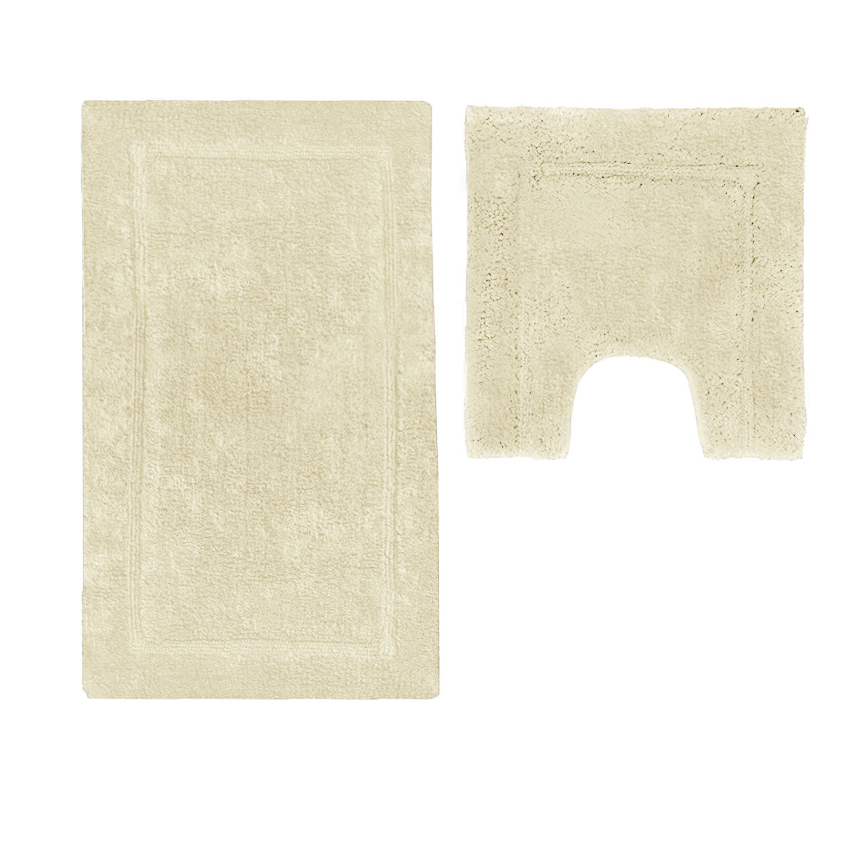Luxury vanilla Axel 2-Piece Cotton Bath Mat Set – 2200GSM Soft & Spa-Inspired