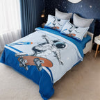 Astronaut on Skateboard Quilt Cover Set King Single – Space Adventure Bedding for Kids