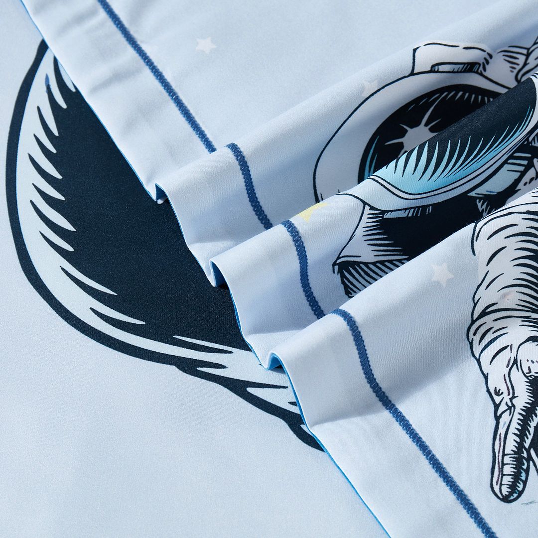 Astronaut on Skateboard Quilt Cover Set King Single – Space Adventure Bedding for Kids