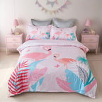 Flamingo Paradise Kids Quilt Cover Set – Single Size