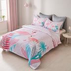 Flamingo Paradise Kids Quilt Cover Set – Single Size