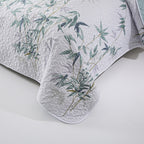 NNEDSZ Soft leafey bloom Quilted 3 Pc Bedspread & Pillow Cover Set-3
