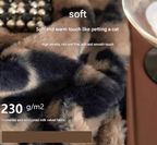 NNEDSZ Khaki Luxury Winter Faux Rabbit Fur Bedding Set - 4-Piece Melange Style Plush Set for 1.8m Beds (200x230cm Duvet Cover)-1