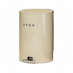 Cream White Double Open Trash Can – 12L Stainless Steel Round Bin